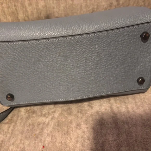 COACH Rowan Satchel Sky Blue Leather - Picture 4 of 7
